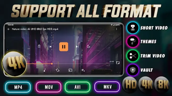 4K Ultra HD Video Player android App screenshot 5